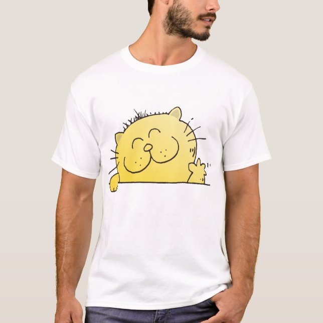 T-shirt Bande dessinée drôle Kitty bonjour (Devant)