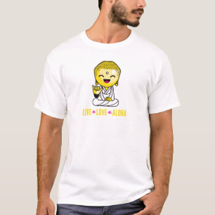 T-shirt Bande dessinée drôle vivante de Bouddha d'amour