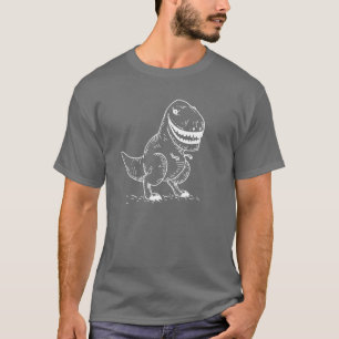 T-shirt Bande dessinée fraîche moyenne du dinosaure T Re