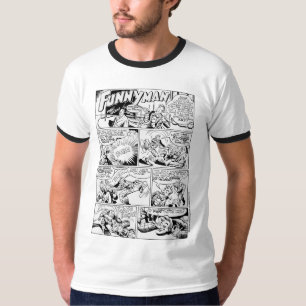 T-shirt bande dessinée "FUNNYMAN" des années 1940