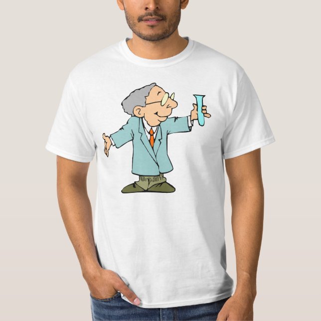 T-shirt Bande dessinée heureuse de chimiste de (Devant)
