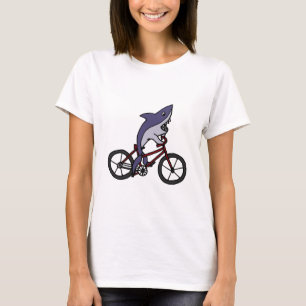 T-shirt Bande dessinée idiote de bicyclette d'équitation