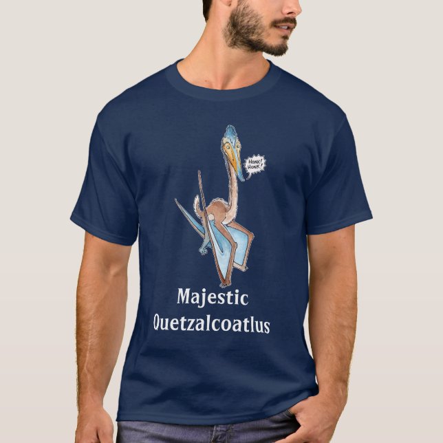 T-shirt Bande dessinée idiote Quetzalcoatlus Pterosaur (Devant)