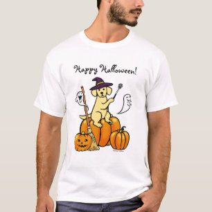 T-shirt Bande dessinée jaune 2 de Halloween Labrador