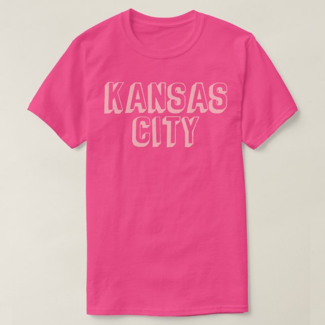 T-shirt Bande dessinée Kansas City Block Clair rose (Design devant)