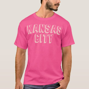 T-shirt Bande dessinée Kansas City Block Clair rose