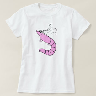 T-shirt Bande dessinée mignonne de crevette