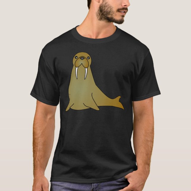 T-shirt Bande dessinée mignonne de morse (Devant)