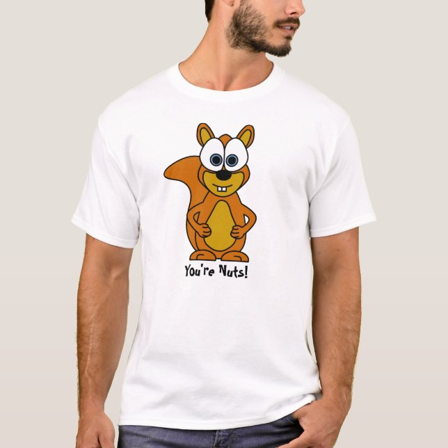 T-shirt Bande dessinée mignonne d'écureuil (Devant)