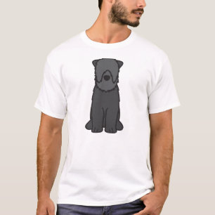 T-shirt Bande dessinée noire de chien de Terrier de Russe