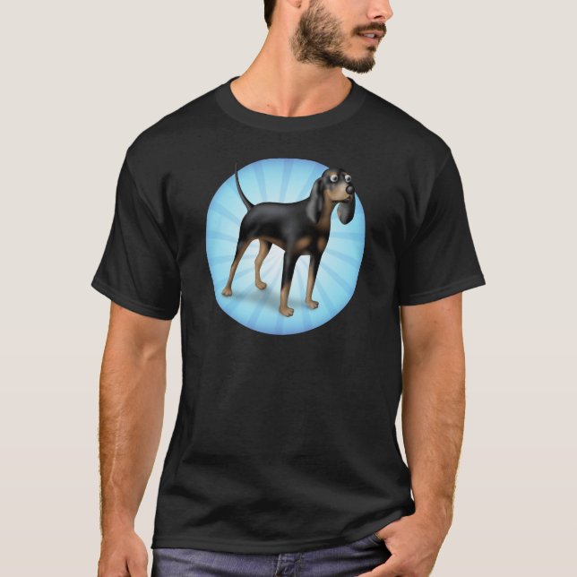 T-shirt Bande dessinée noire et bronzage BTC (Devant)