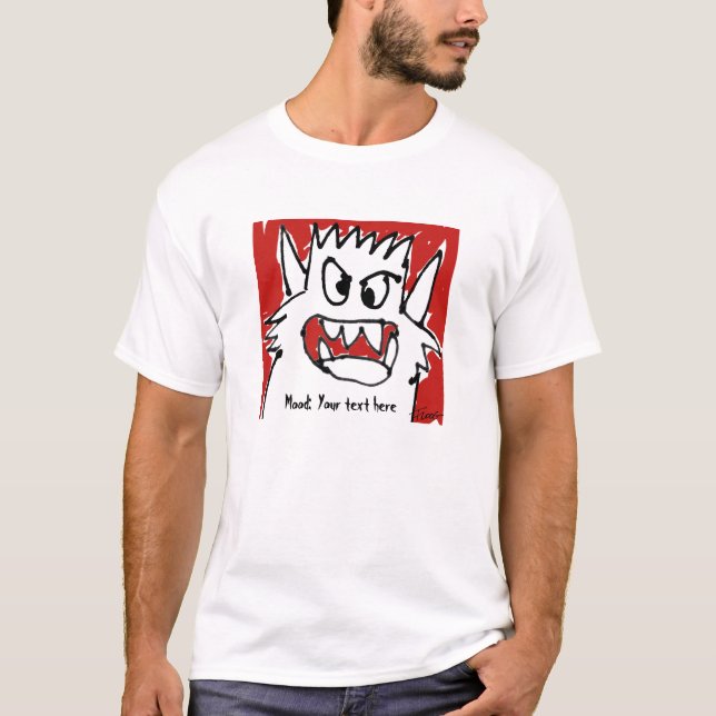T-shirt Bande dessinée personnalisée T d'humeur de (Devant)
