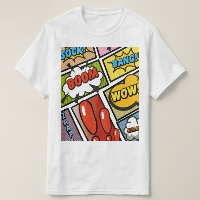 T-shirt Bande dessinée polices de dessins animés! (Design devant)