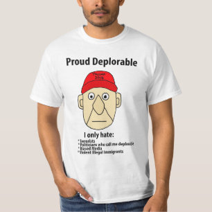 T-shirt Bande dessinée politique déplorable fière drôle