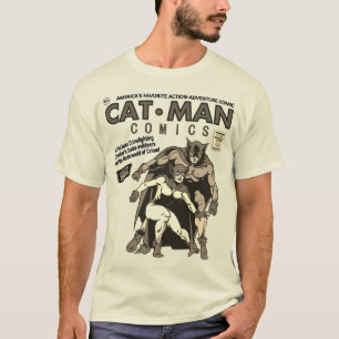 T-shirt bande dessinée pour homme de chat classiqu