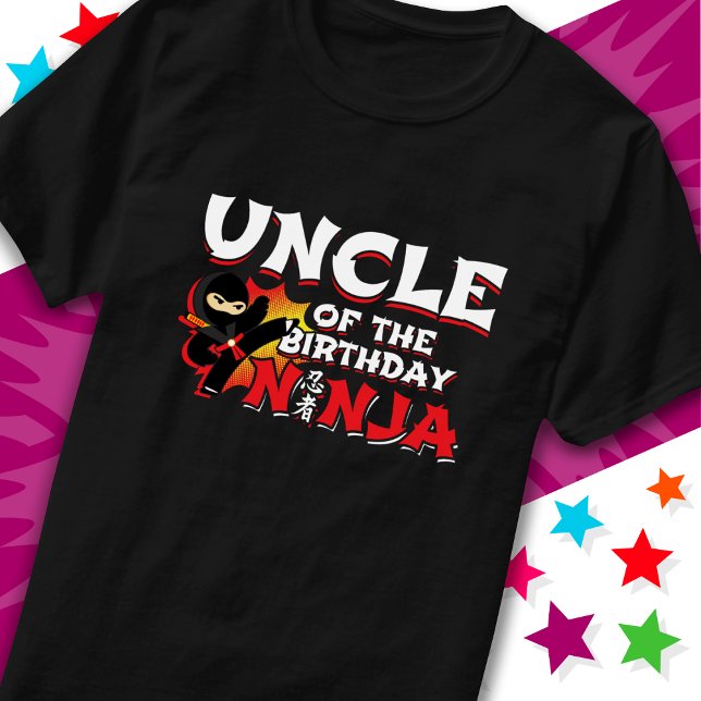 T-shirt Bande dessinée Style Fête oncle de Ninja Anniversa (Créateur téléchargé)