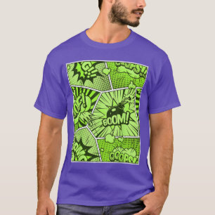 T-shirt Bande dessinée verte drôle verte