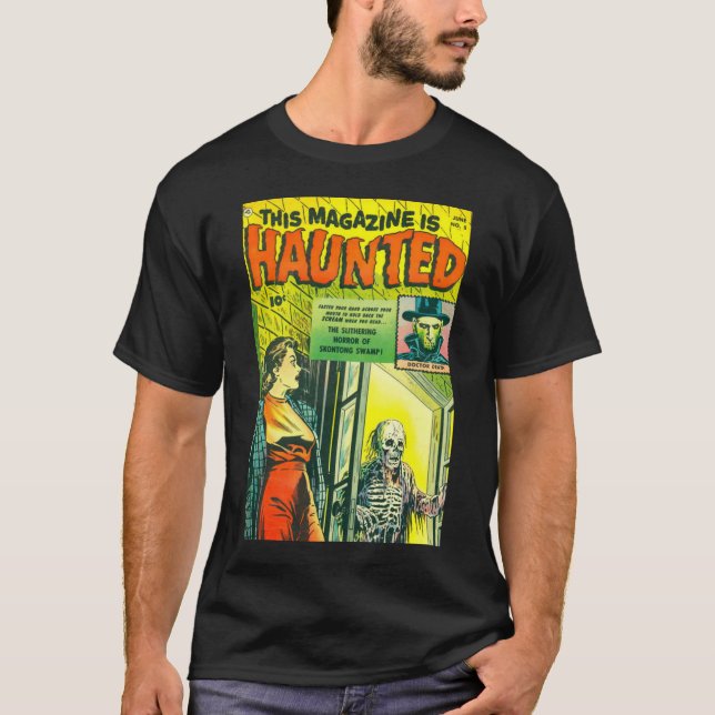 T-shirt Bande dessinée vintage de Halloween (Devant)