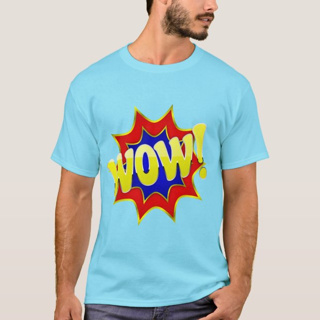 T-shirt Bande dessinée WOW. (Devant)