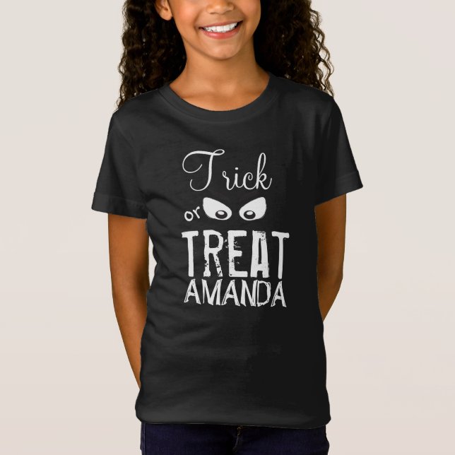 T-Shirt Bande d'Halloween ou traiter Whimsical Ghost Eyes  (Devant)