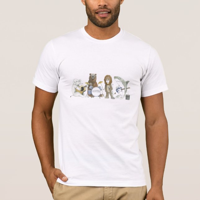T-shirt Bande invisible d'animal de moustache (Devant)