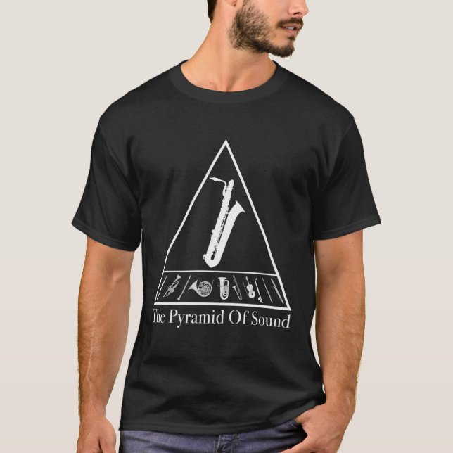 T-shirt Bande Marche Baritone Saxophone (Devant)