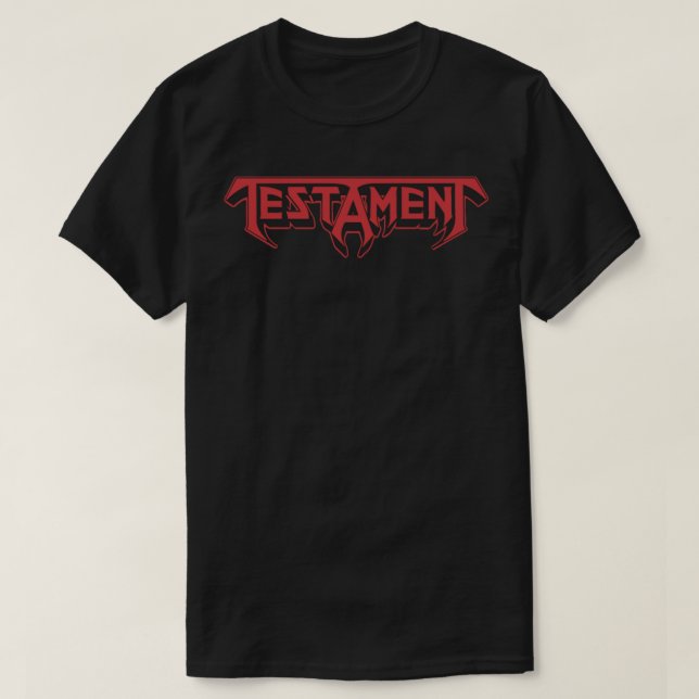 T-shirt BANDE METAL SUPÉRIEURE - Testament Rouge et Noir E (Design devant)