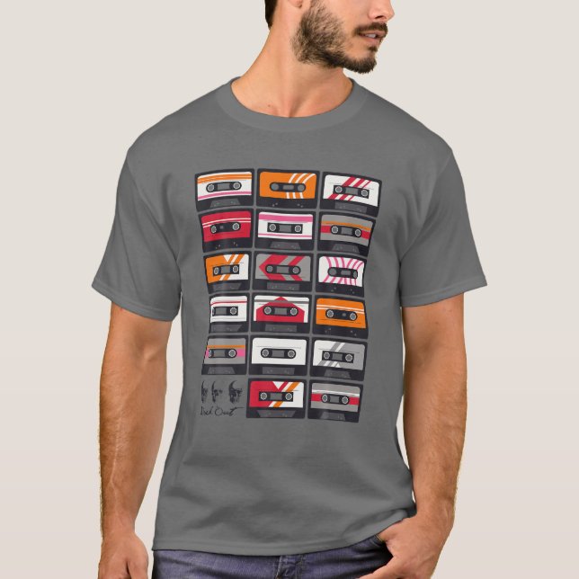 T-shirt Bande Mixtape Retro Cassette 1980 Musique Jamais F (Devant)