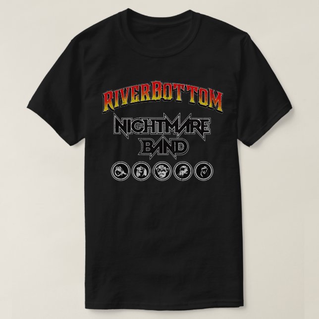 T-shirt Bande nocturne inférieure de la rivière (Design devant)