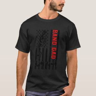 T-shirt Bande Papa American Flag Marche Bande Papa