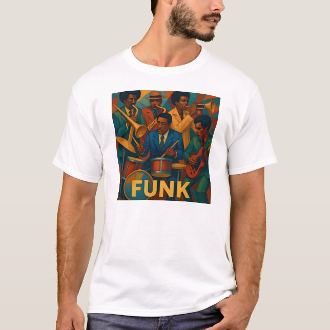T-shirt Bande rétro de Funk (Devant)