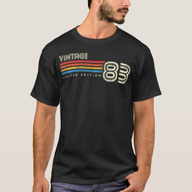 T-shirt Bande thoracique 1983 40 Anniversaire (Devant)