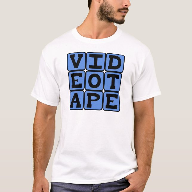 T-shirt Bande vidéo, cassette VHS (Devant)