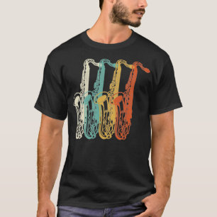 T-shirt Bande Vintage rétro Saxophone 2