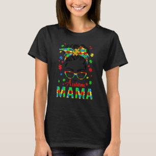 T-shirt Bandeau à cheveux noués désordonnés Puzzle Autisme