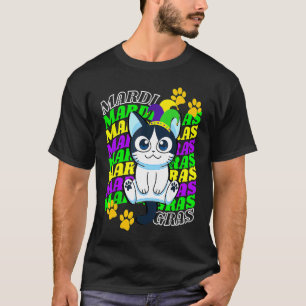 T-shirt Bandeau de tête de chat Mardi Gras Accessoires de
