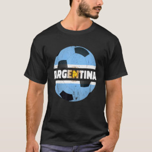 T-shirt Bandera Argentine Drapeau Football Ball Baln Ftbol