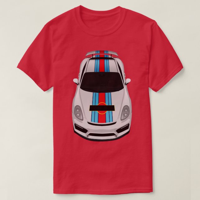 T-shirt Bandes bleues et rouges (Design devant)
