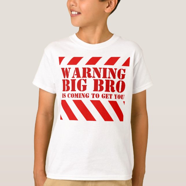 T-shirt Bandes d'avertissement pour enfants grand bro t-sh (Devant)