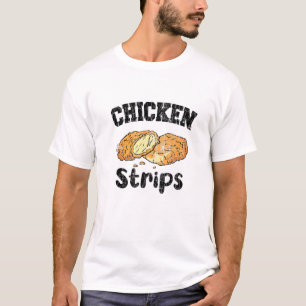 T-shirt Bandes De Poulet Amusantes Frites Poisson De Poule