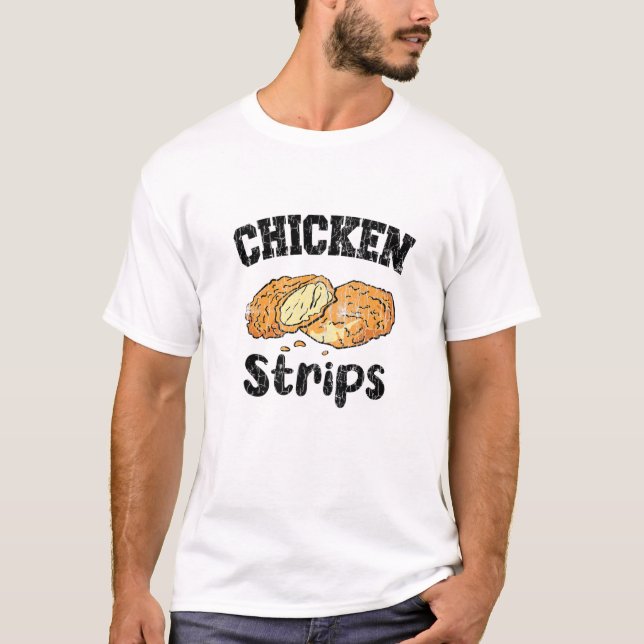 T-shirt Bandes De Poulet Amusantes Frites Poisson De Poule (Devant)