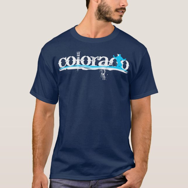 T-shirt bandes de ski alpin : colorado (Devant)