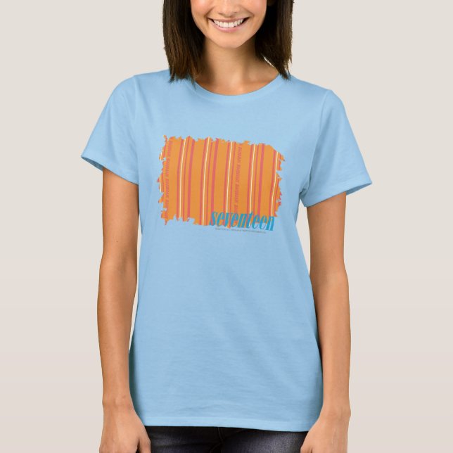 T-shirt Bandes minces Orange 2 (Devant)