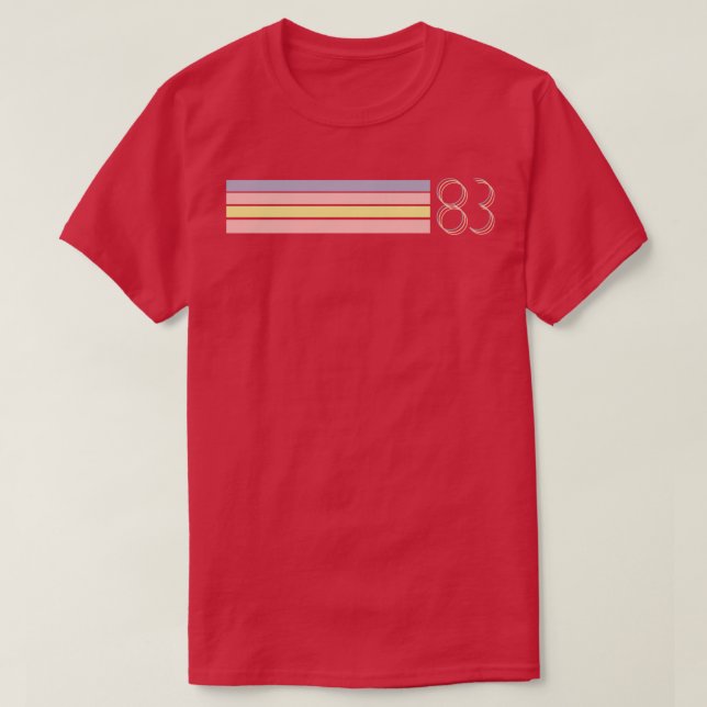 T-shirt Bandes rétro 1983 (Design devant)