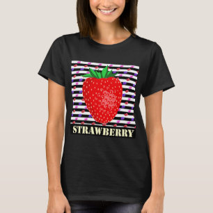 T-shirt Bandes rétro fraises