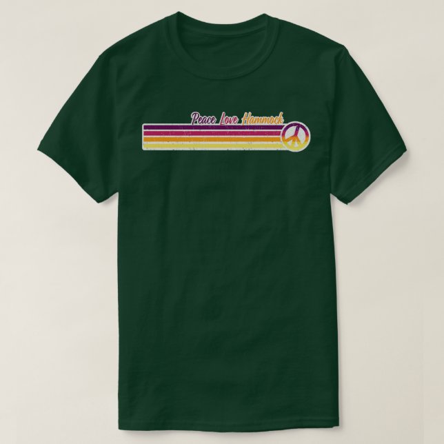 T-shirt Bandes rétro Hammock Sunrise (Design devant)