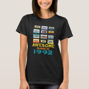 T-shirt Bandes Retro Vintage 30 Ans Anniversaire Awesome