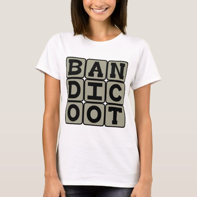 T-shirt Bandicoot, Marsupial Omnivore (Devant)