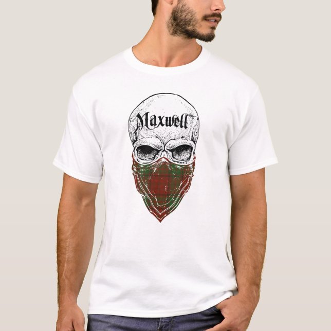 T-shirt Bandit de tartan de Maxwell (Devant)