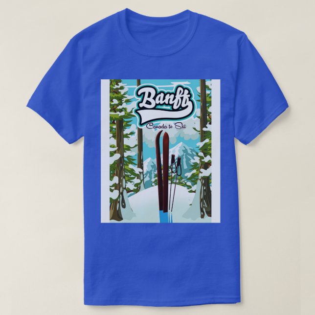 T-shirt Banff Canada à Ski (Design devant)